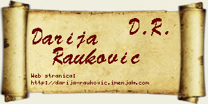 Darija Rauković vizit kartica